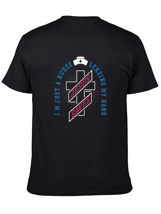 Nurse Jesus Saves Graphic T-Shirt
