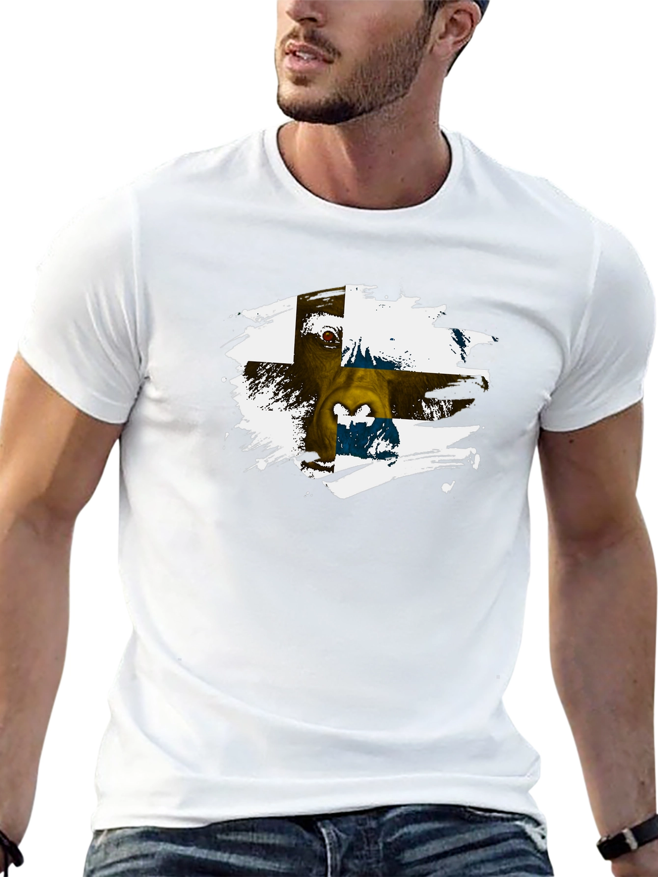 Unique Graphic Tee: Animal Art T-Shirt