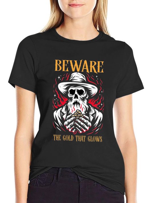 Beware the Gold Tee - Skull and Treasure