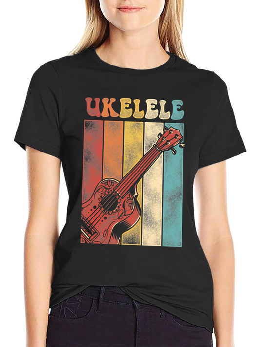 Retro Ukulele T-Shirt - Vintage Style Music Tee