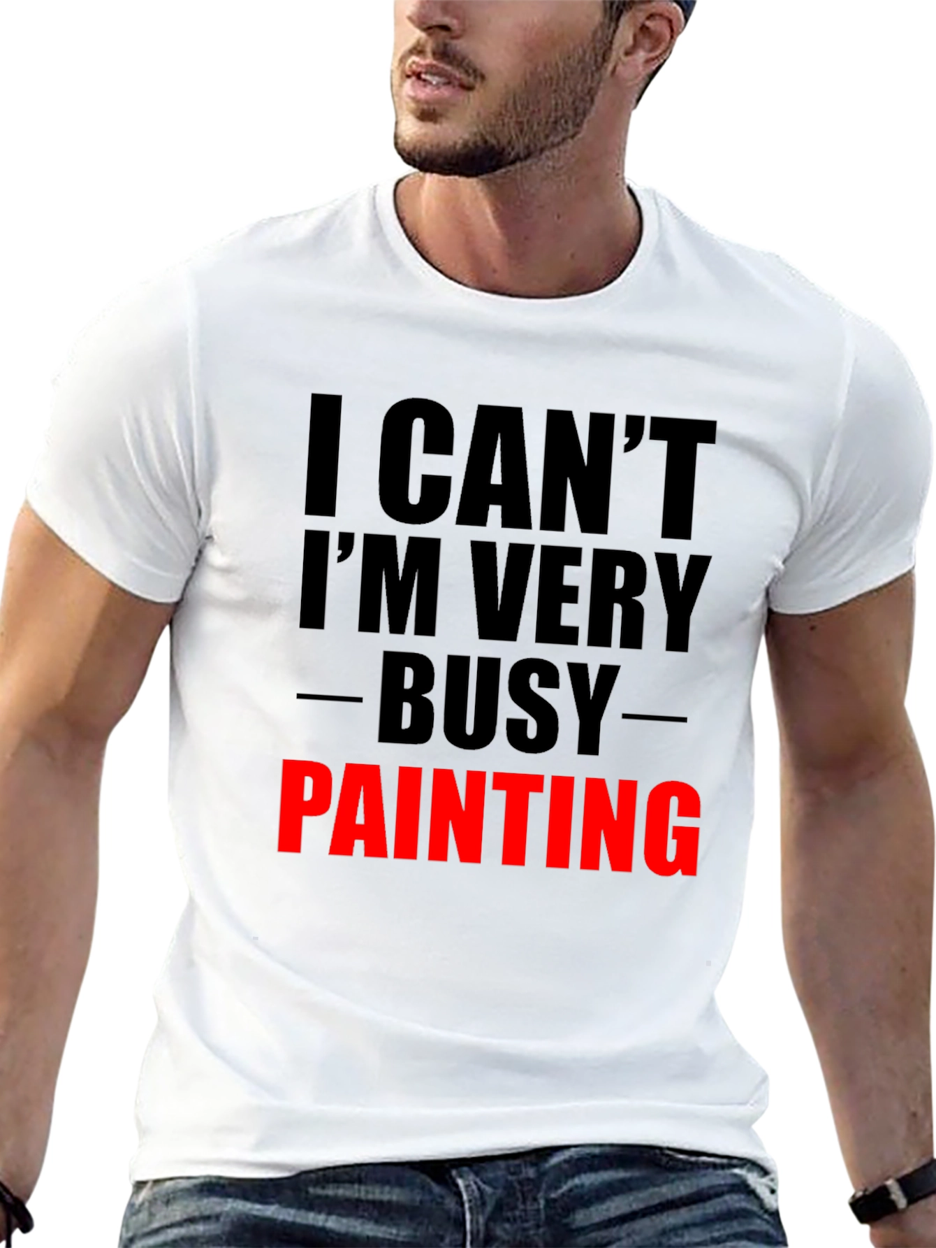 Busy Painting Graphic Tee - Artist Humor T-Shirt