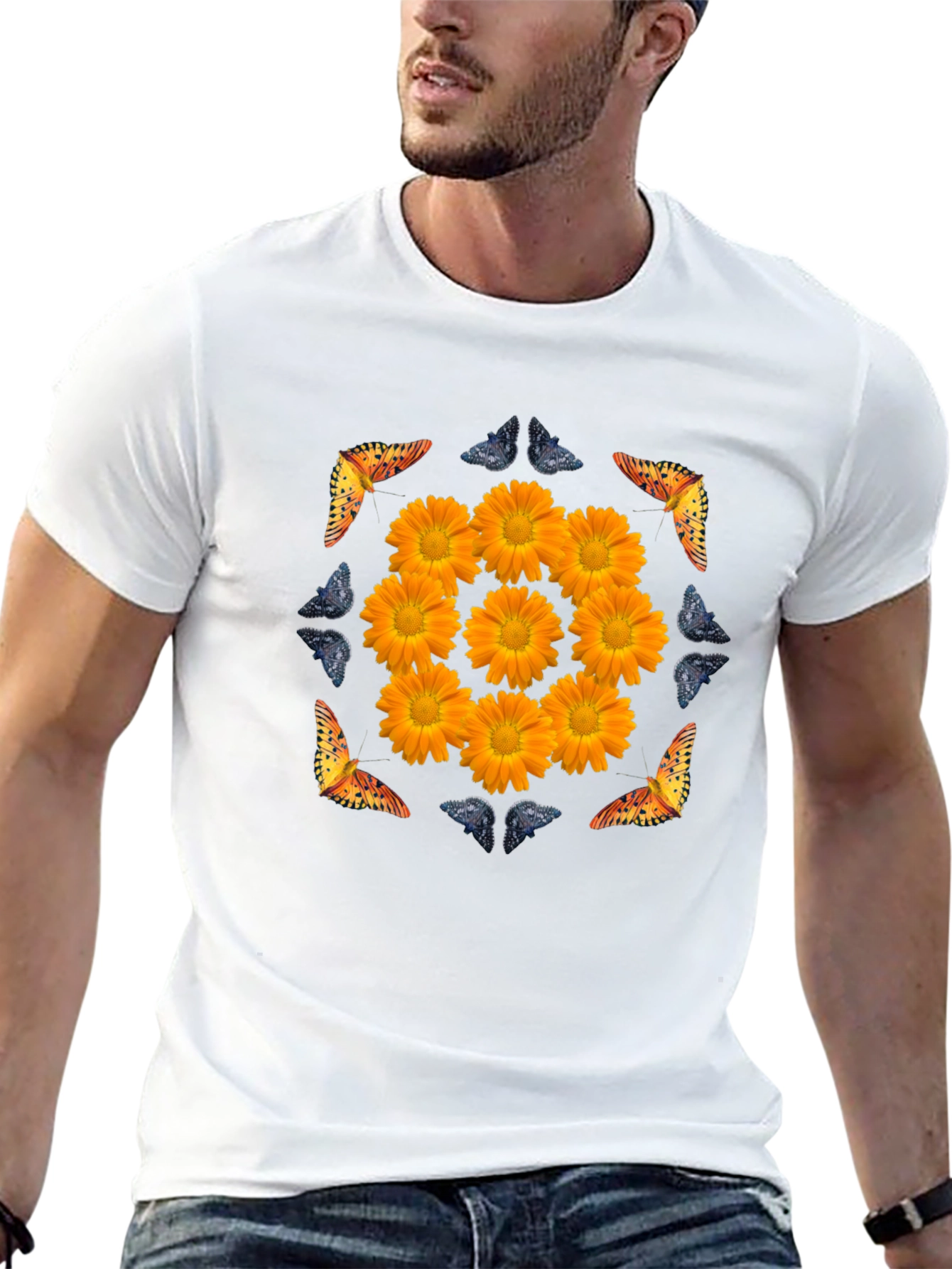 Floral & Butterfly Graphic Tee