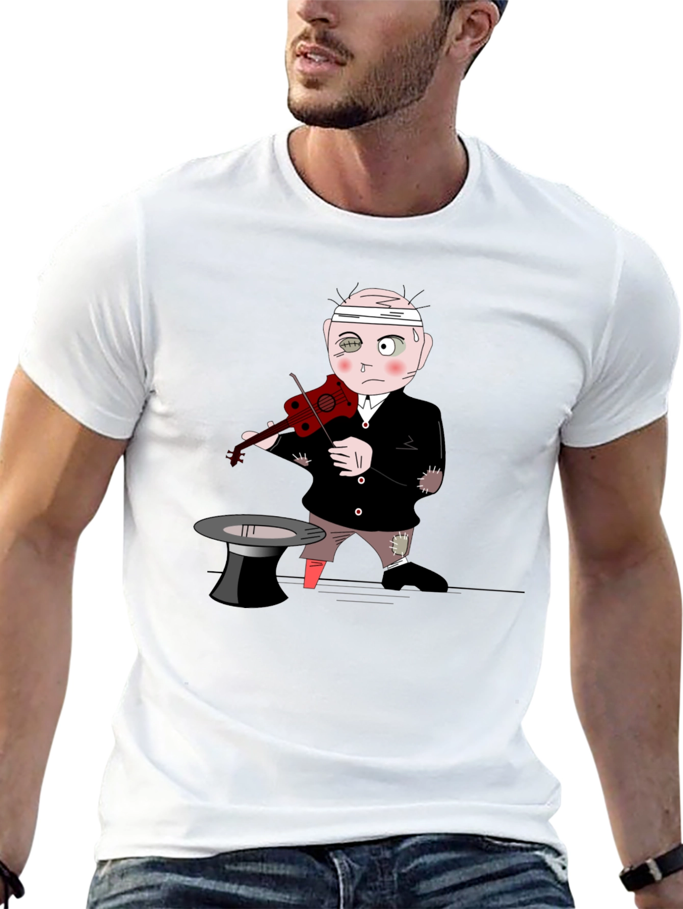 Violinist Character Graphic Tee