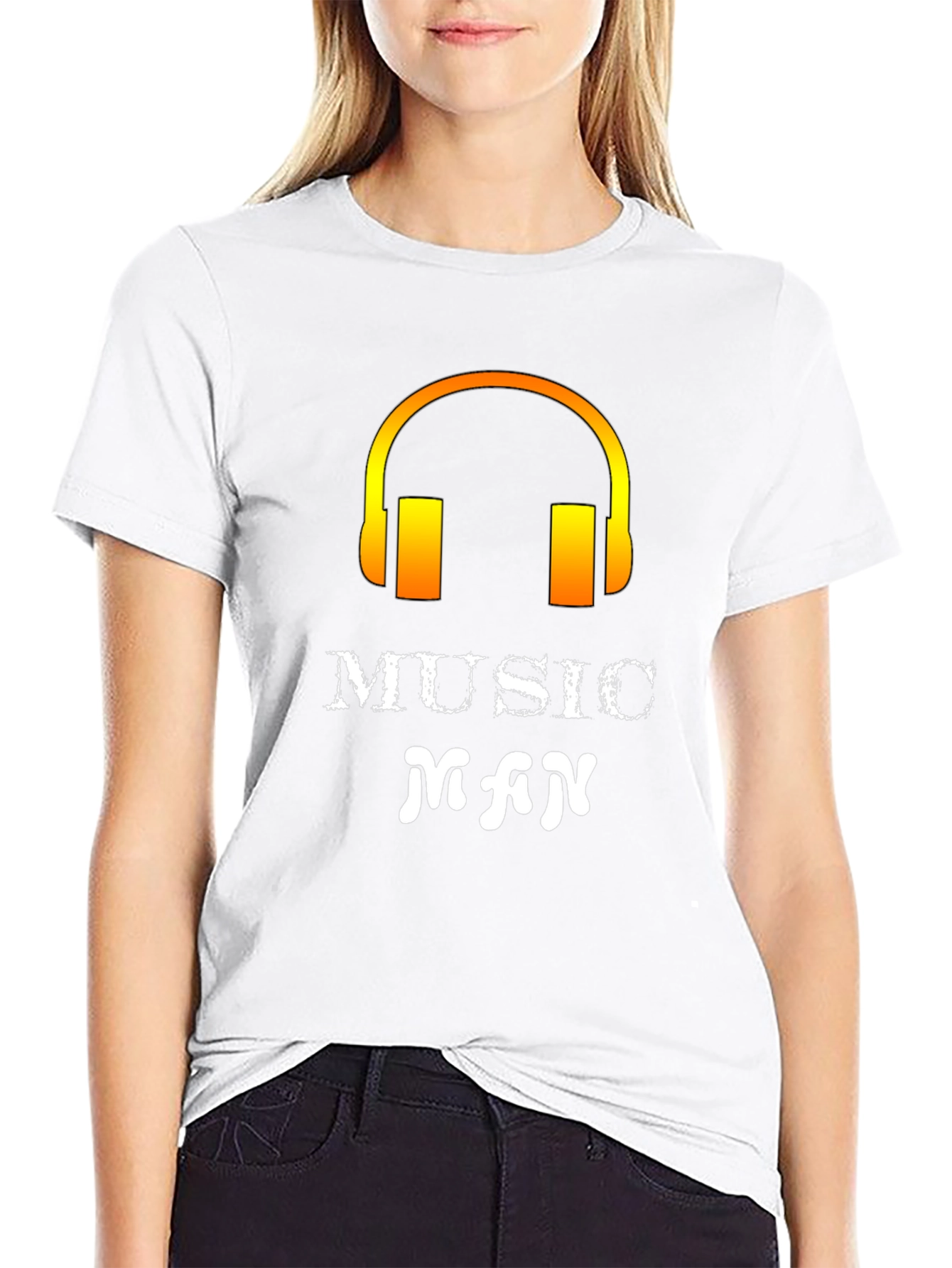 Music Man Graphic T-Shirt - Black