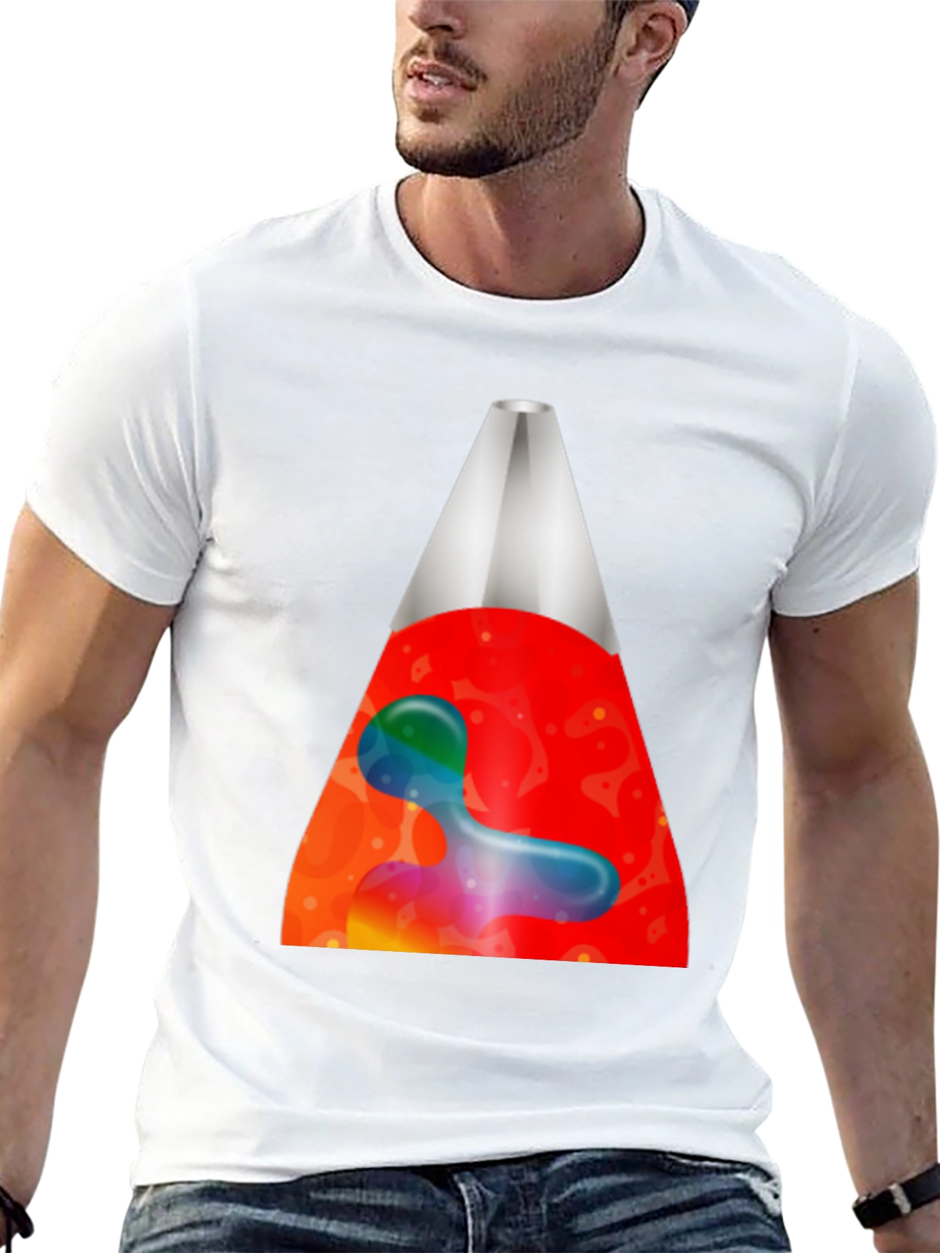 Retro Lava Lamp Graphic Tee - Black