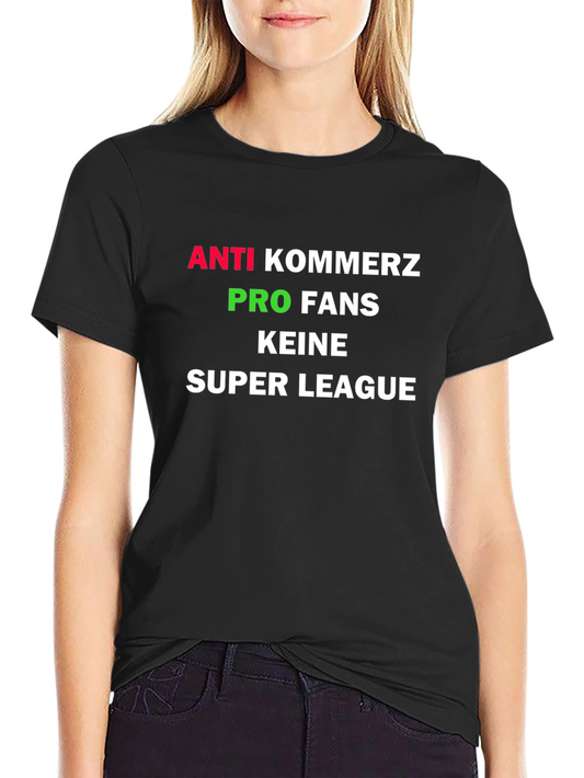 Anti-Kommerz Pro-Fans Super League Graphic Tee