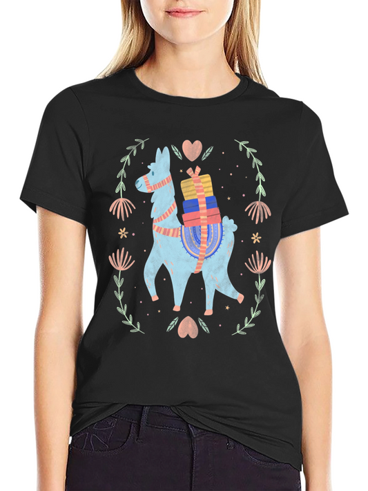 Llama Gift T-Shirt - Cute Holiday Tee
