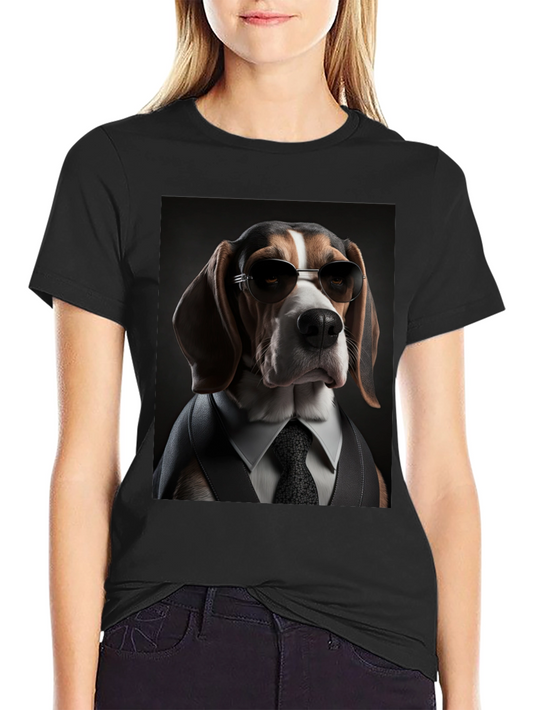 Dogfather T-Shirt: Beagle in Suit & Shades