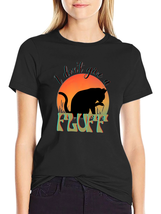 I Dont Give a Fluff Cat T-Shirt