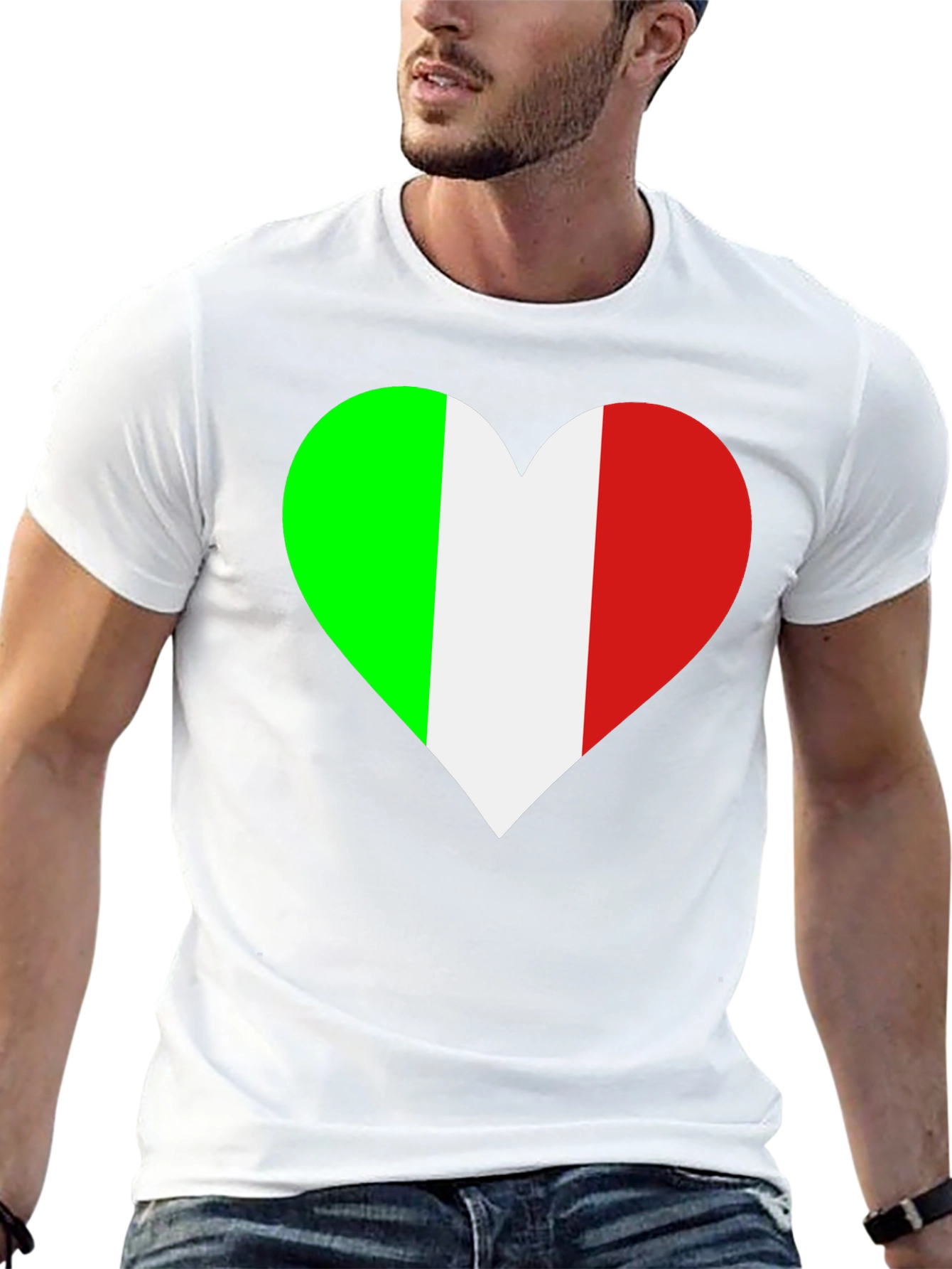 Italian Flag Heart T-Shirt