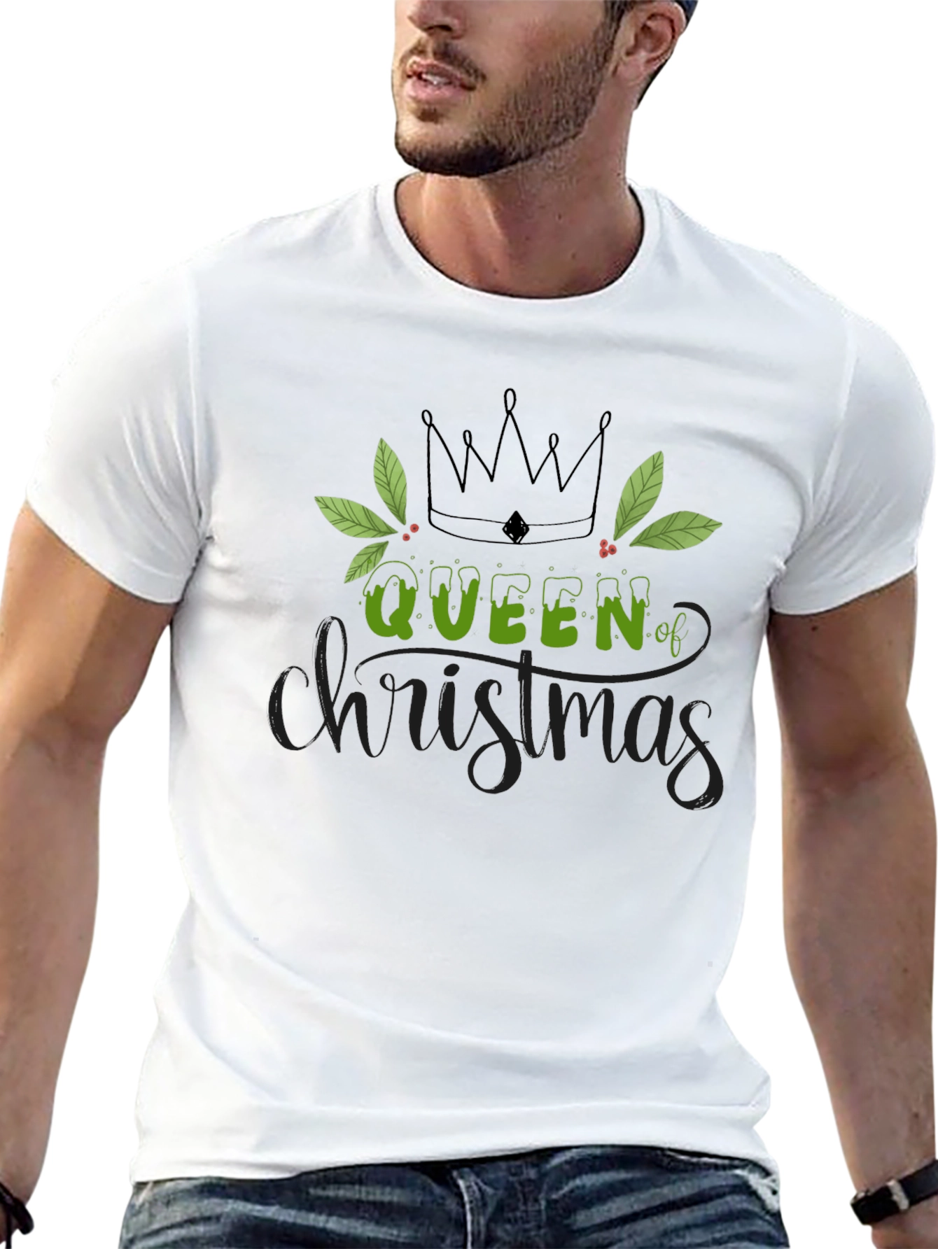 Queen of Christmas Graphic Tee - Holiday Apparel