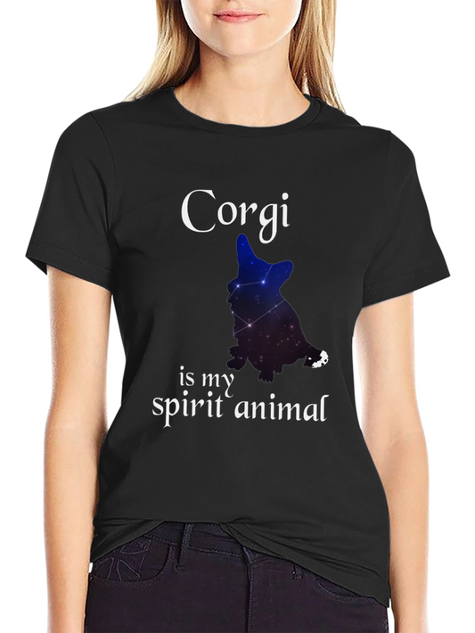 Corgi Spirit Animal T-Shirt - Galaxy Dog Tee
