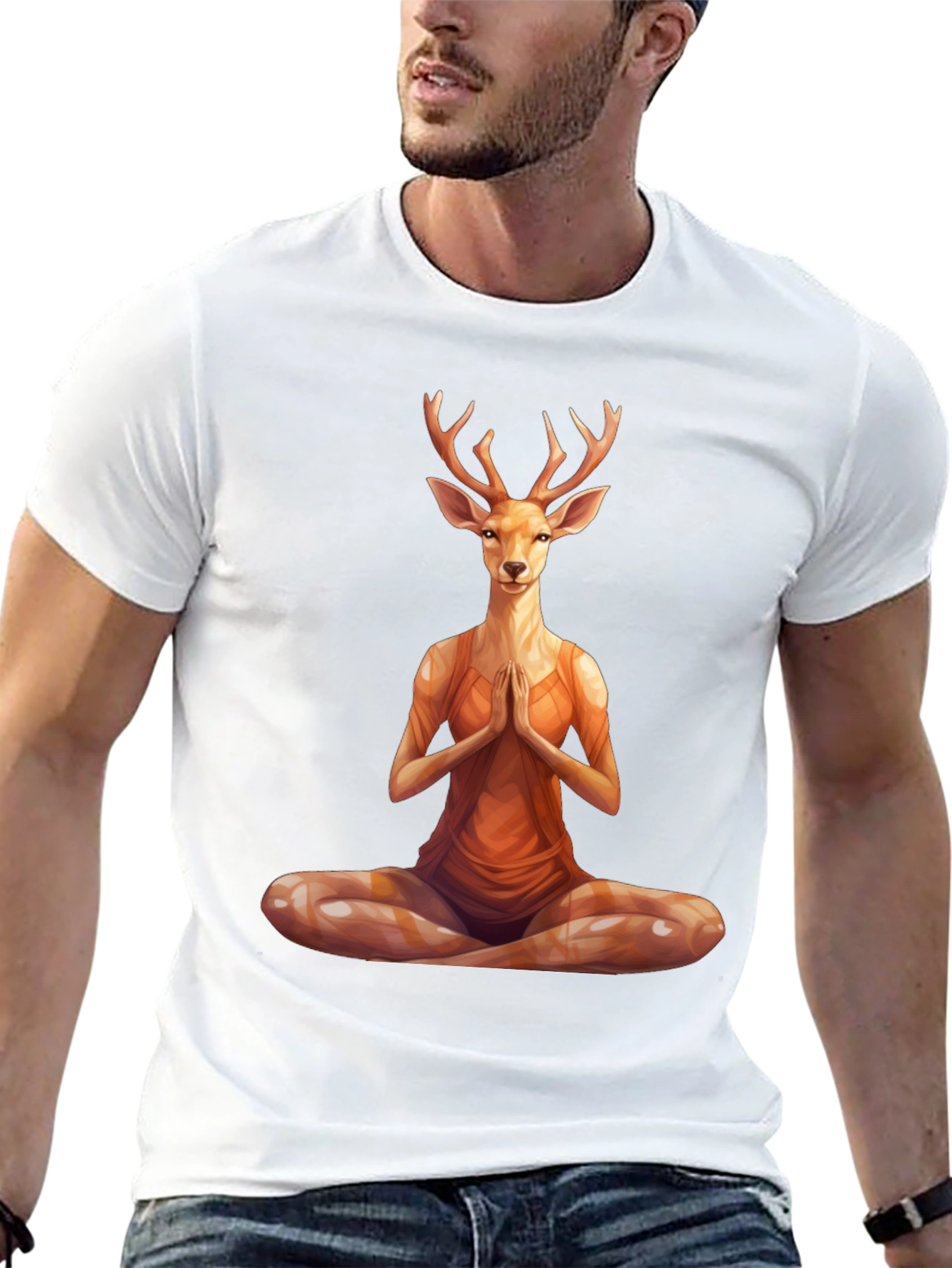Yoga Deer T-Shirt - Meditating Animal Tee