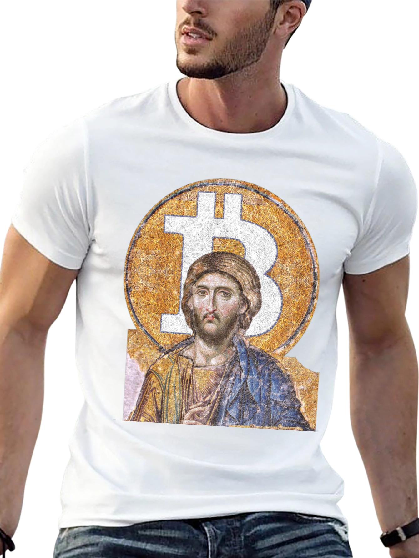 Bitcoin Christ Graphic T-Shirt