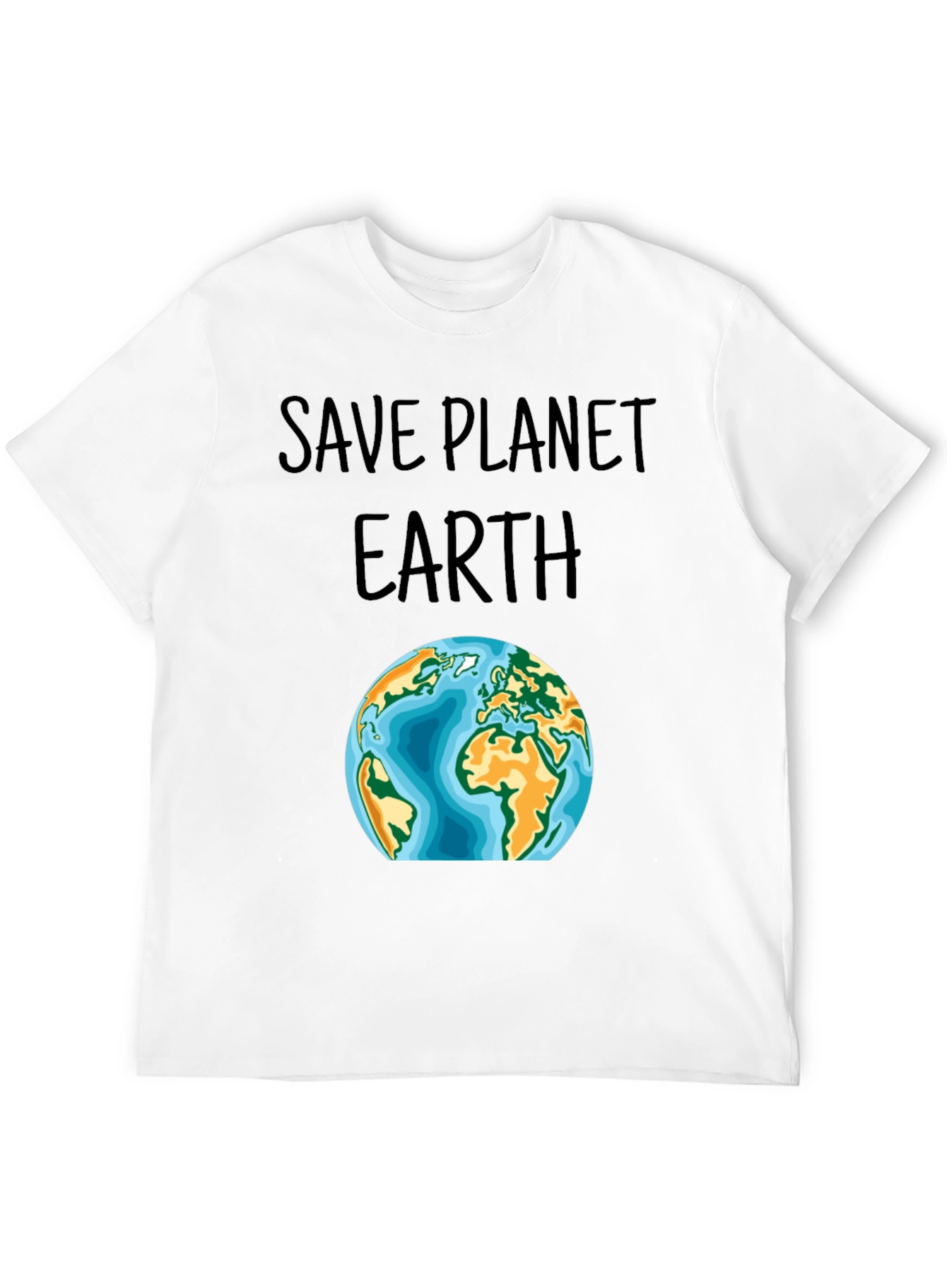 Save Planet Earth Graphic T-Shirt - Black