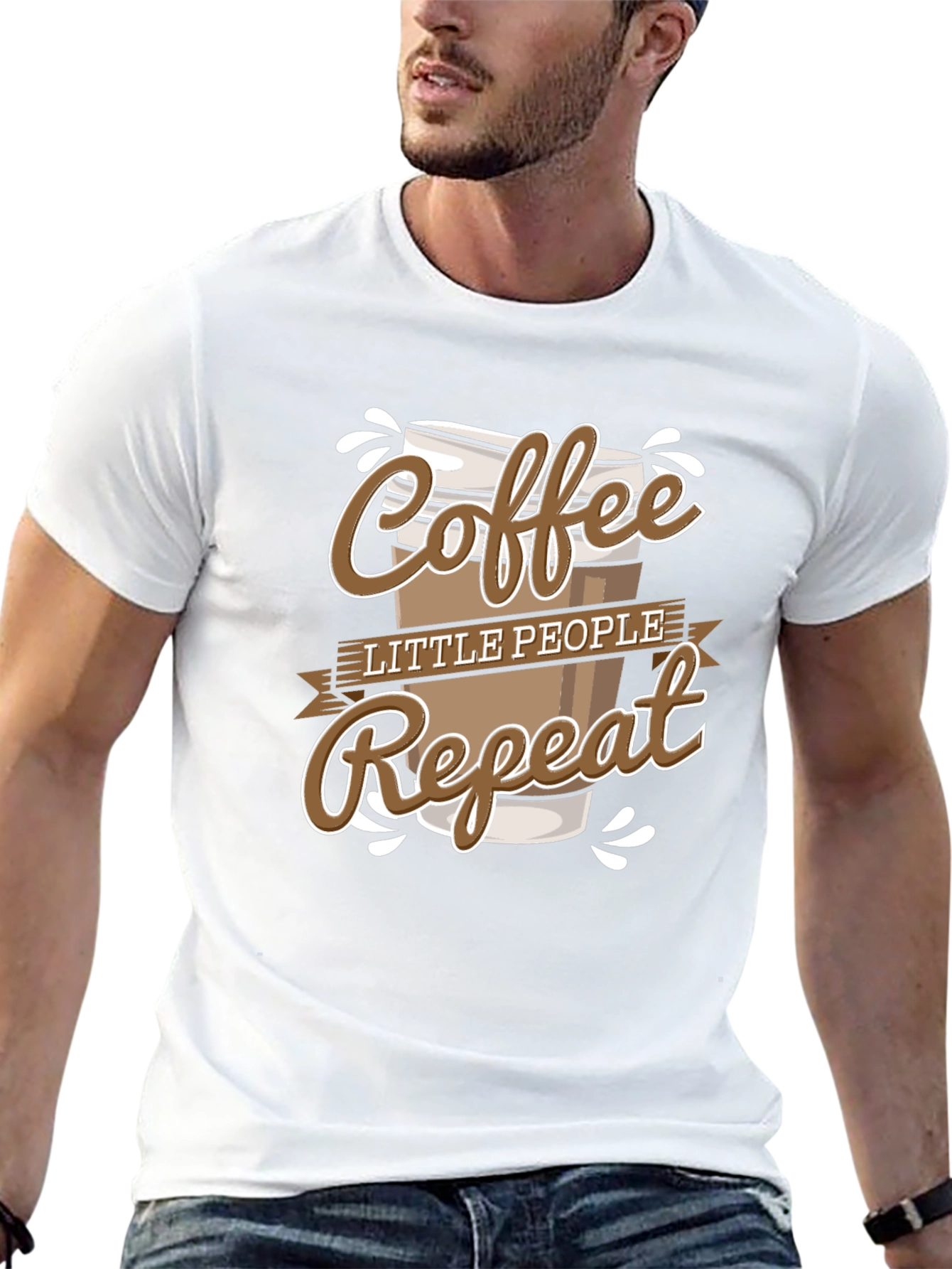 Coffee Little People Repeat Graphic Tee