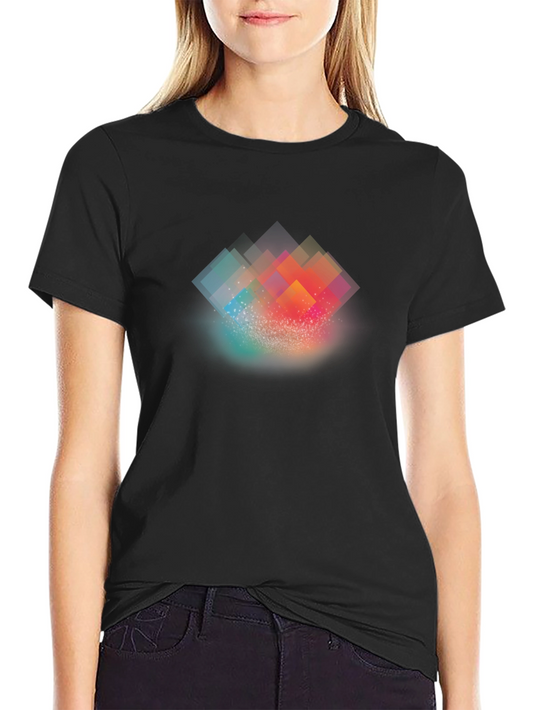 Abstract Geometric Black T-Shirt