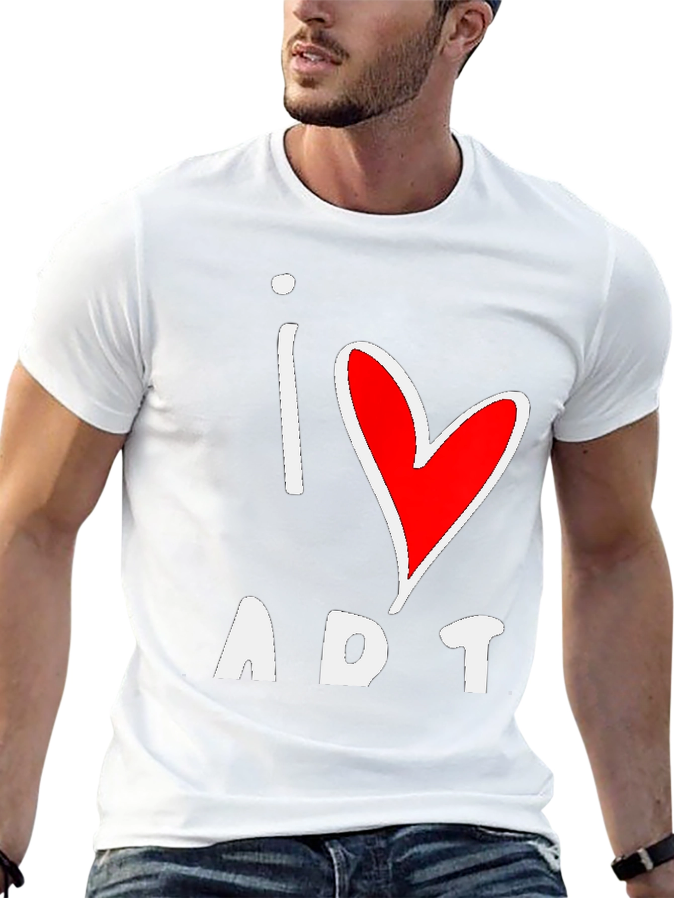 I Love Art T-Shirt - Black Cotton Graphic Tee