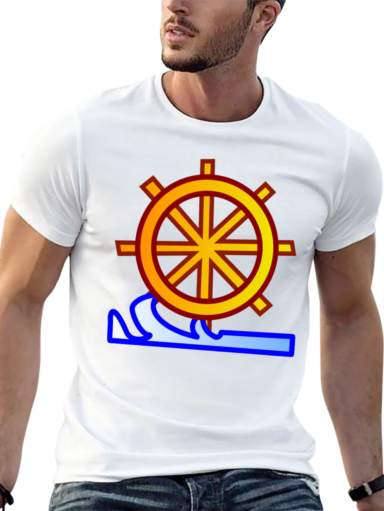 Dharma Wheel Wave Graphic T-Shirt