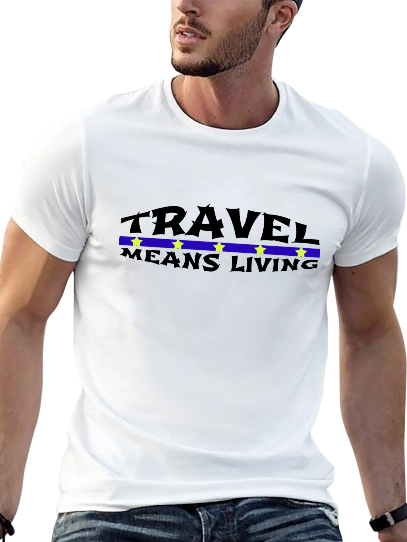 Travel Means Living Black T-Shirt