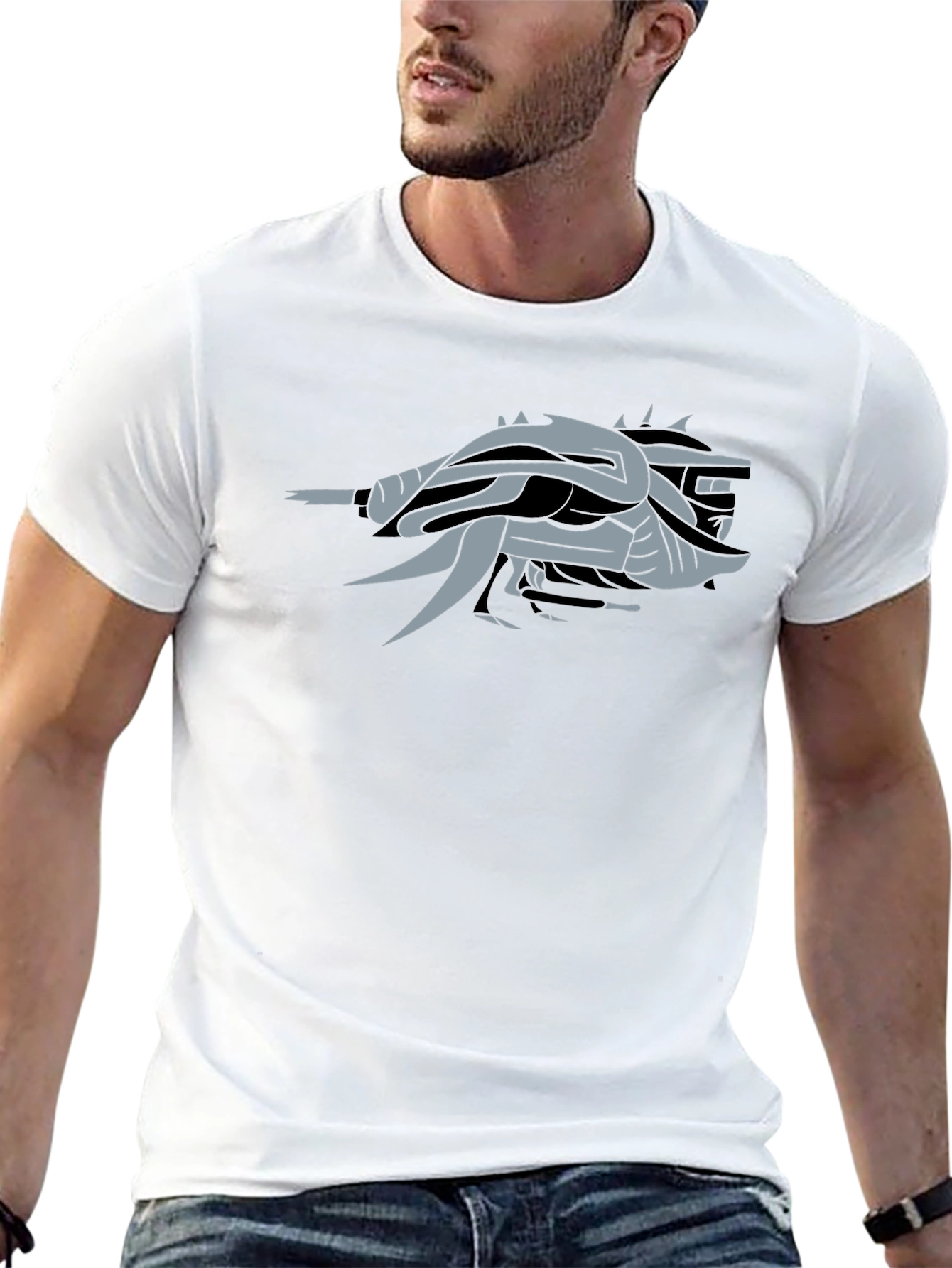 Abstract Dragon Black T-Shirt
