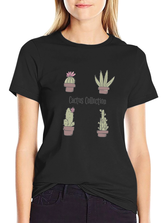 Cactus Collection Graphic Tee - Black