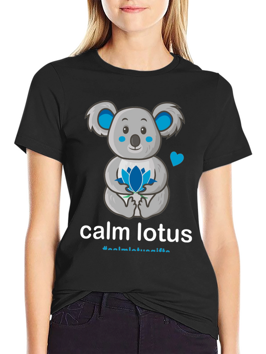Calm Lotus Koala Graphic T-Shirt