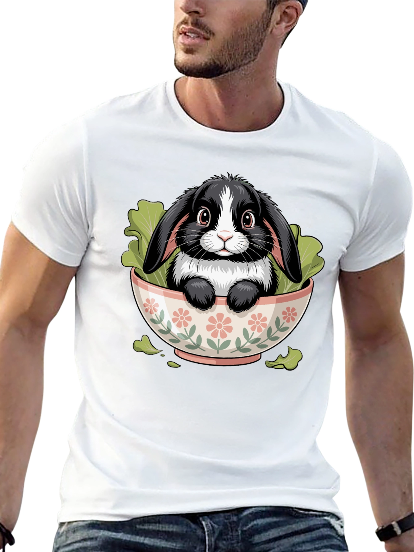 Bunny in Bowl Graphic Tee