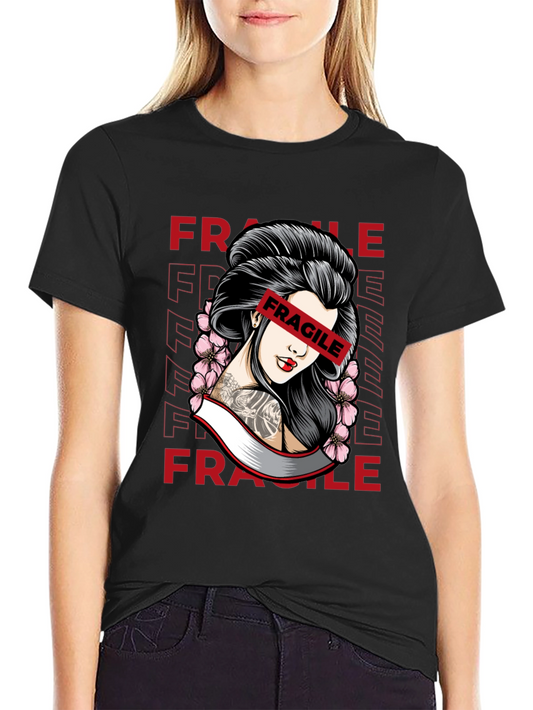 Fragile Geisha Graphic Tee - Trendy Streetwear Shirt