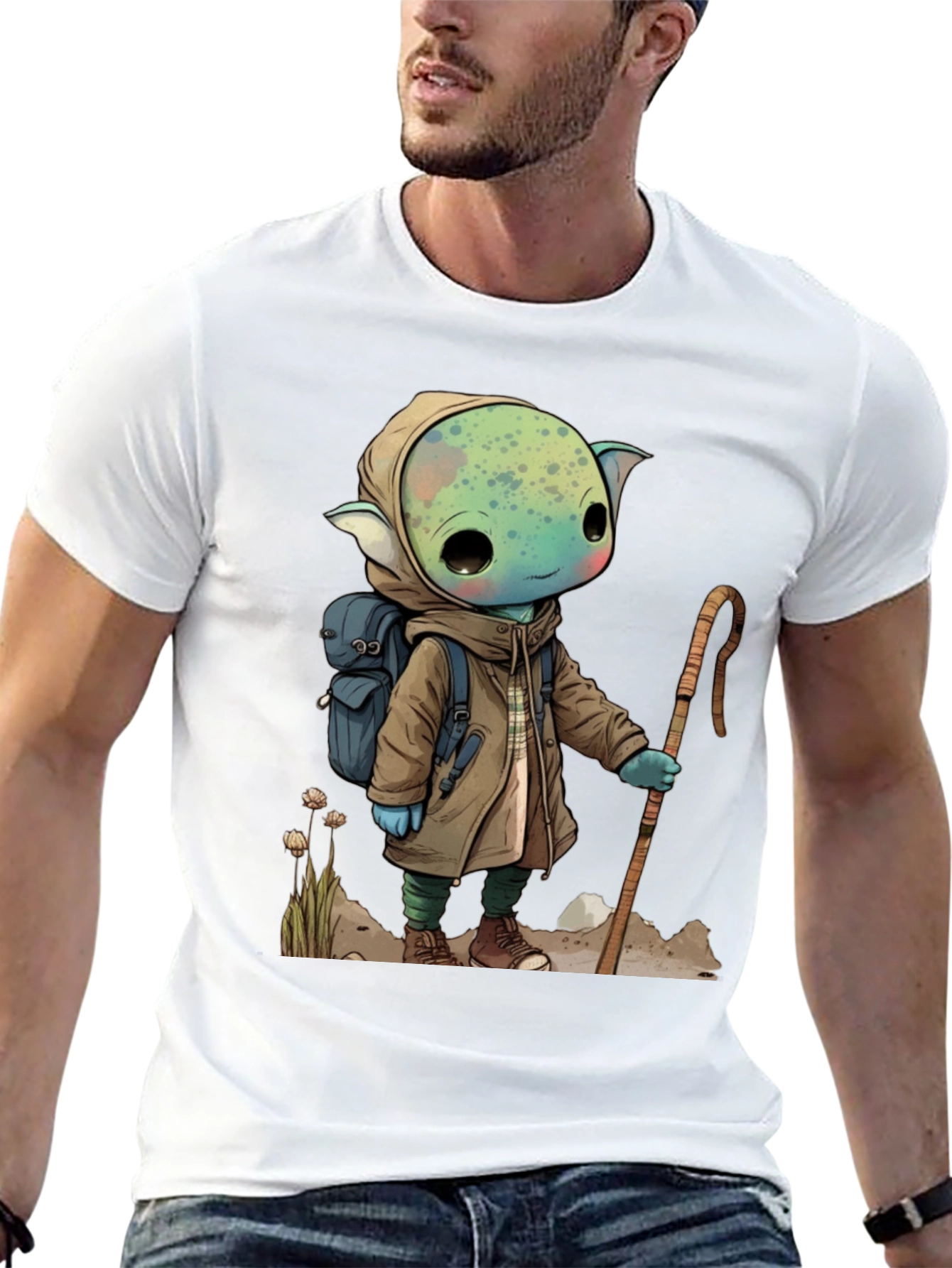 Cartoon Adventurer Graphic Tee