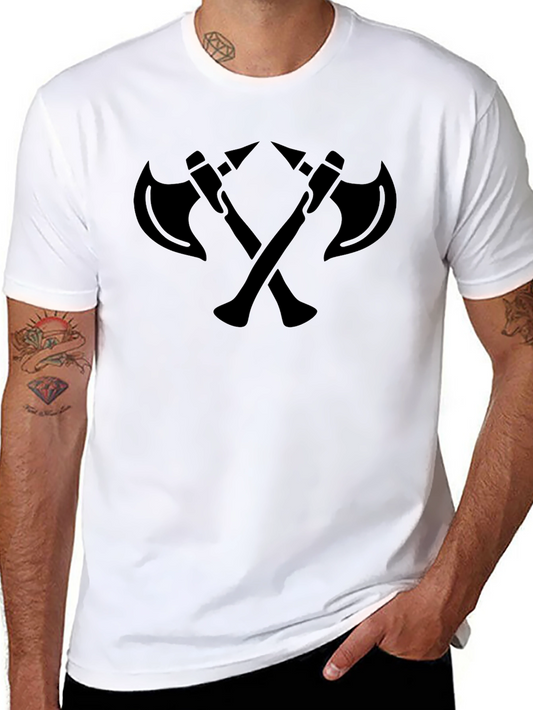 Axe Warrior T-Shirt - Bold Crossed Axe Design