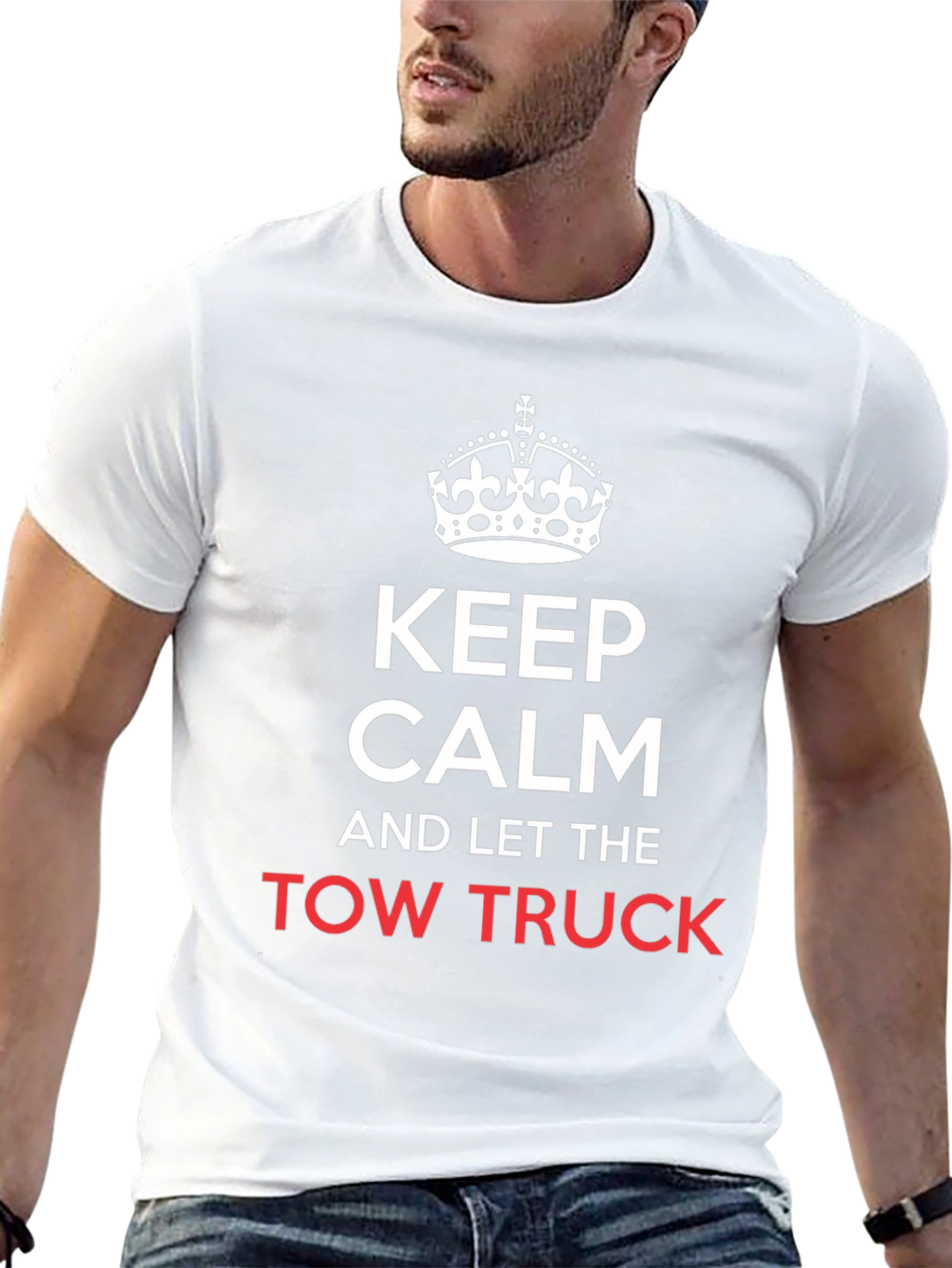 Keep Calm Tow Truck T-Shirt - Funny Mechanic Tee