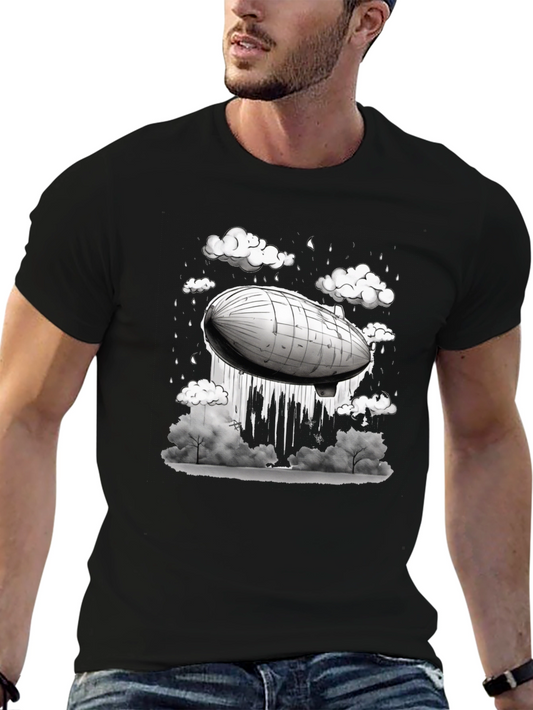 Airship Graphic Tee - Mens Black T-Shirt