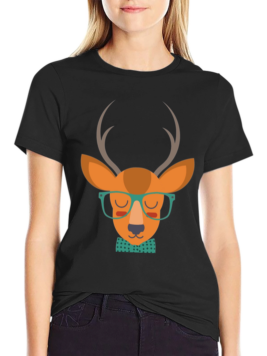 Hipster Deer Graphic Tee