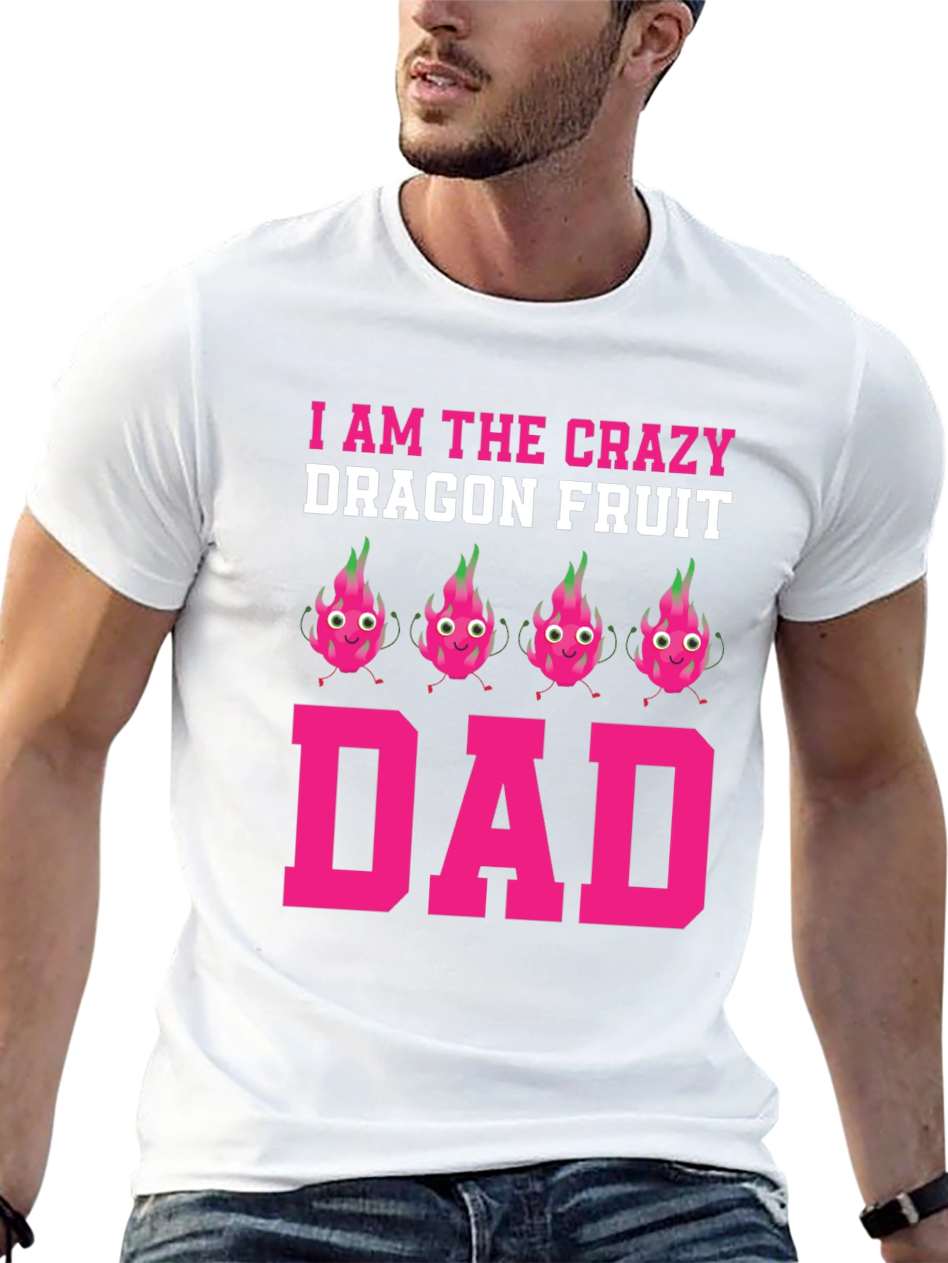 Crazy Dragon Fruit Dad T-Shirt - Novelty Graphic Tee