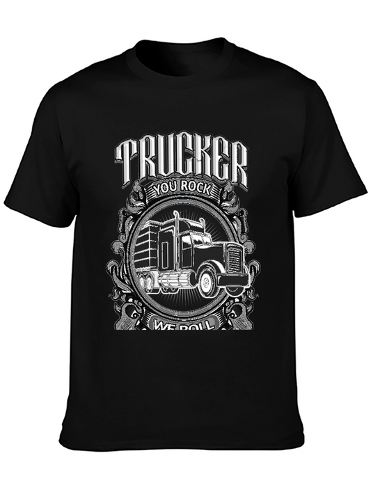 Trucker T-Shirt - You Rock We Roll - Graphic Tee