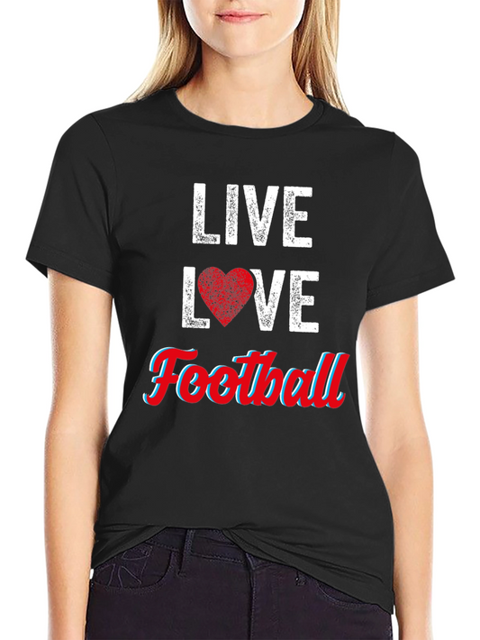 Live Love Football Graphic T-Shirt