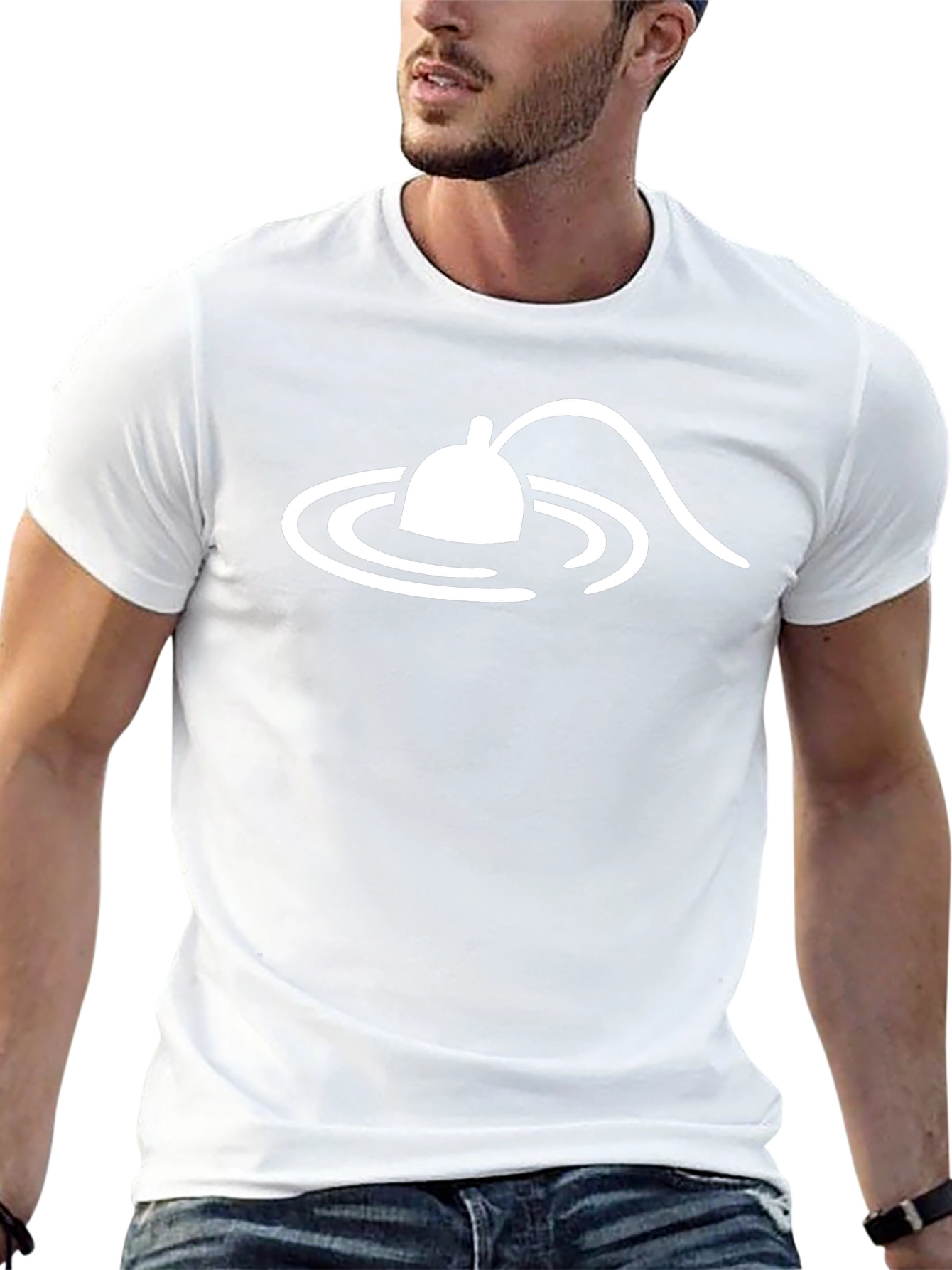 Fishing Bobber Graphic Tee - Black Cotton T-Shirt