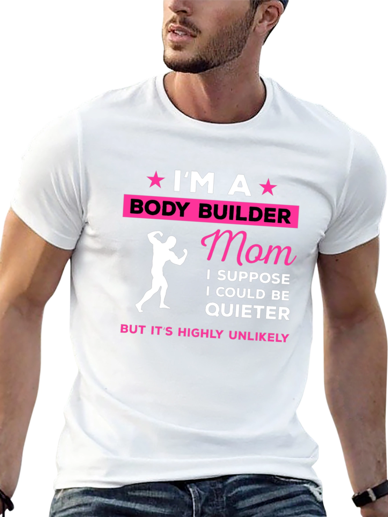 Im A Bodybuilder Mom T-Shirt - Funny Fitness Tee
