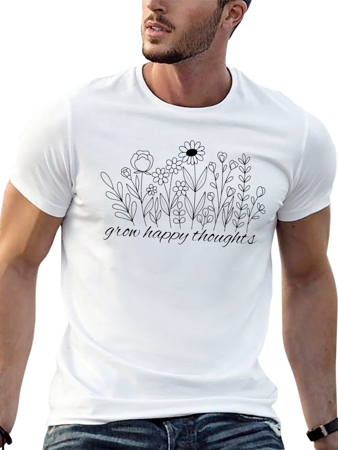 Grow Happy Thoughts Graphic T-Shirt