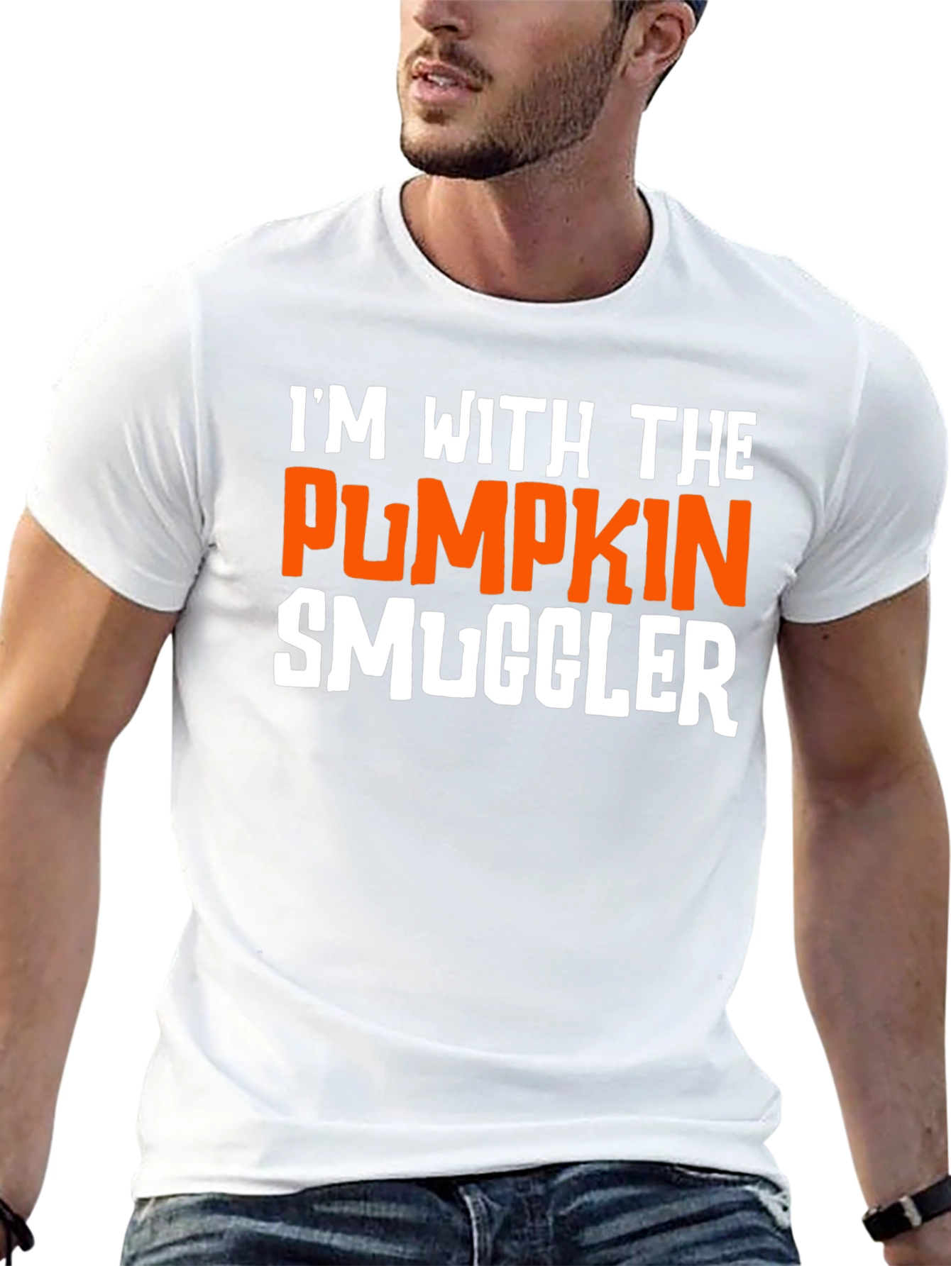 Pumpkin Smuggler Graphic T-Shirt - Halloween Funny Tee