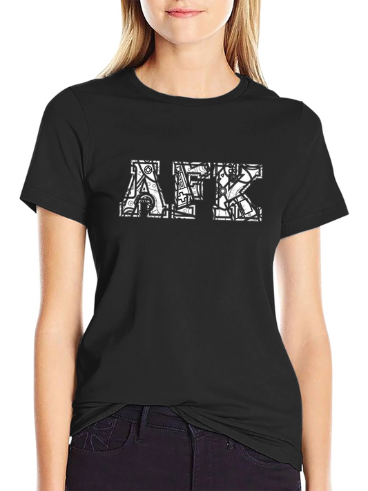 AFK Graphic Print Black T-Shirt - Casual Style