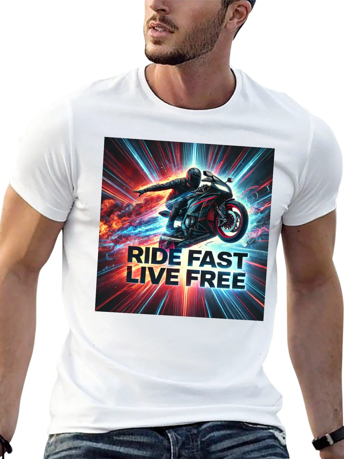 Ride Fast Live Free Graphic Tee