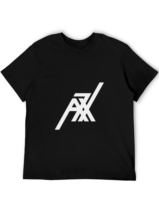 AX Stylish Graphic Tee - Black Cotton Blend
