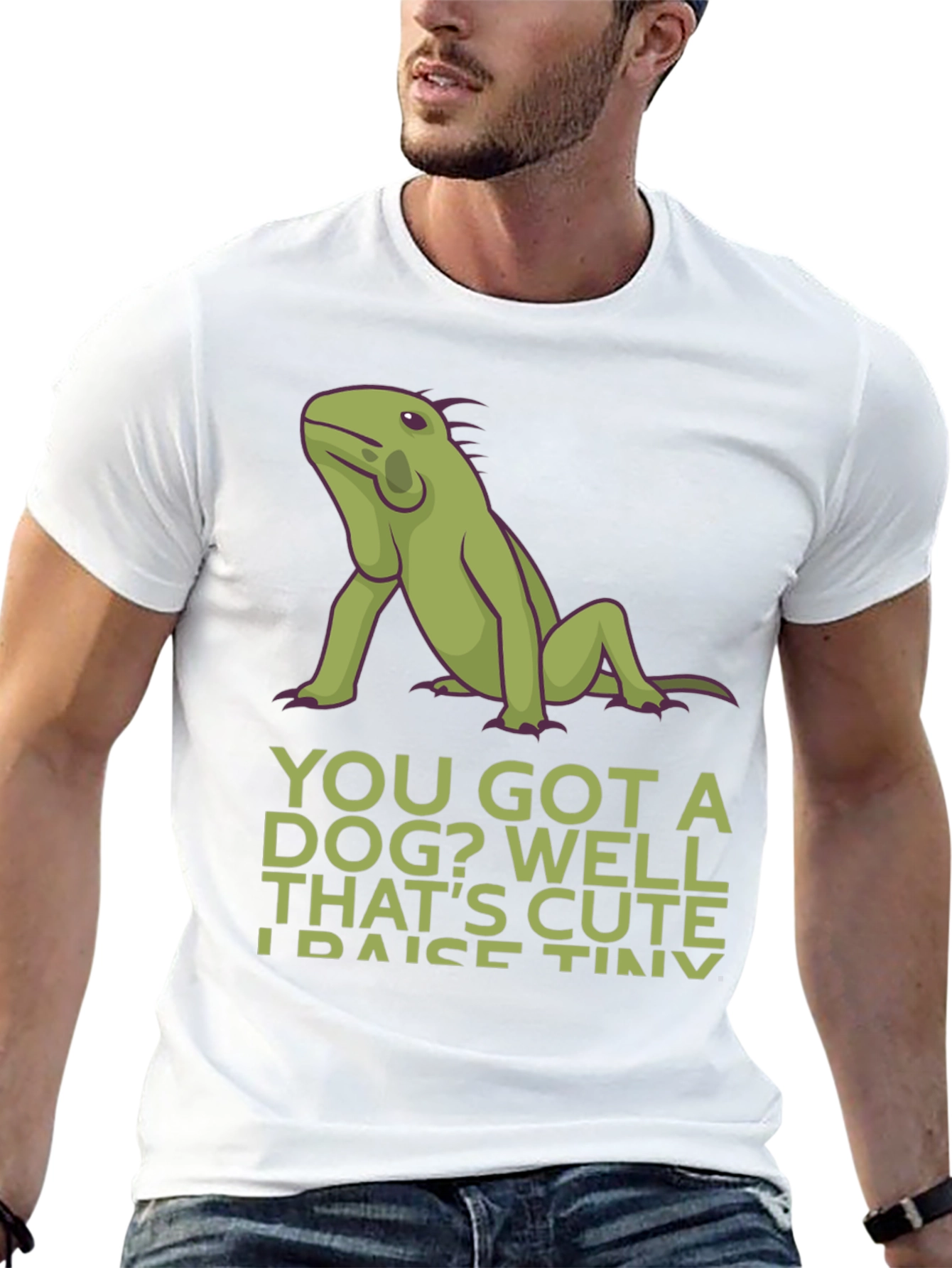 Funny Iguana Pet Owner T-Shirt - Raise Tiny Dinosaurs