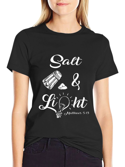 Salt and Light Christian T-Shirt - Matthew 5:13 Black Tee