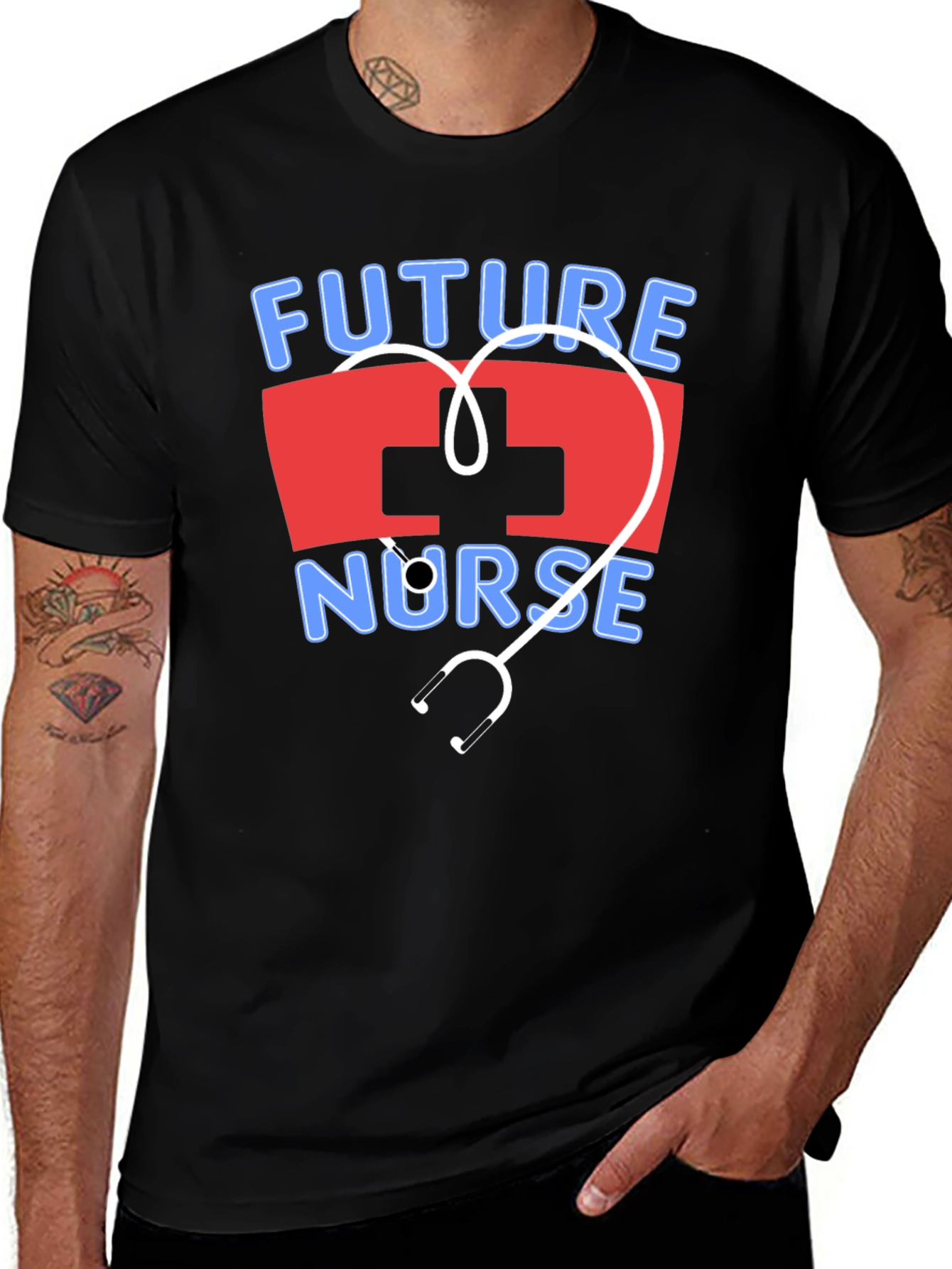 Future Nurse T-Shirt - Stethoscope Heart Design