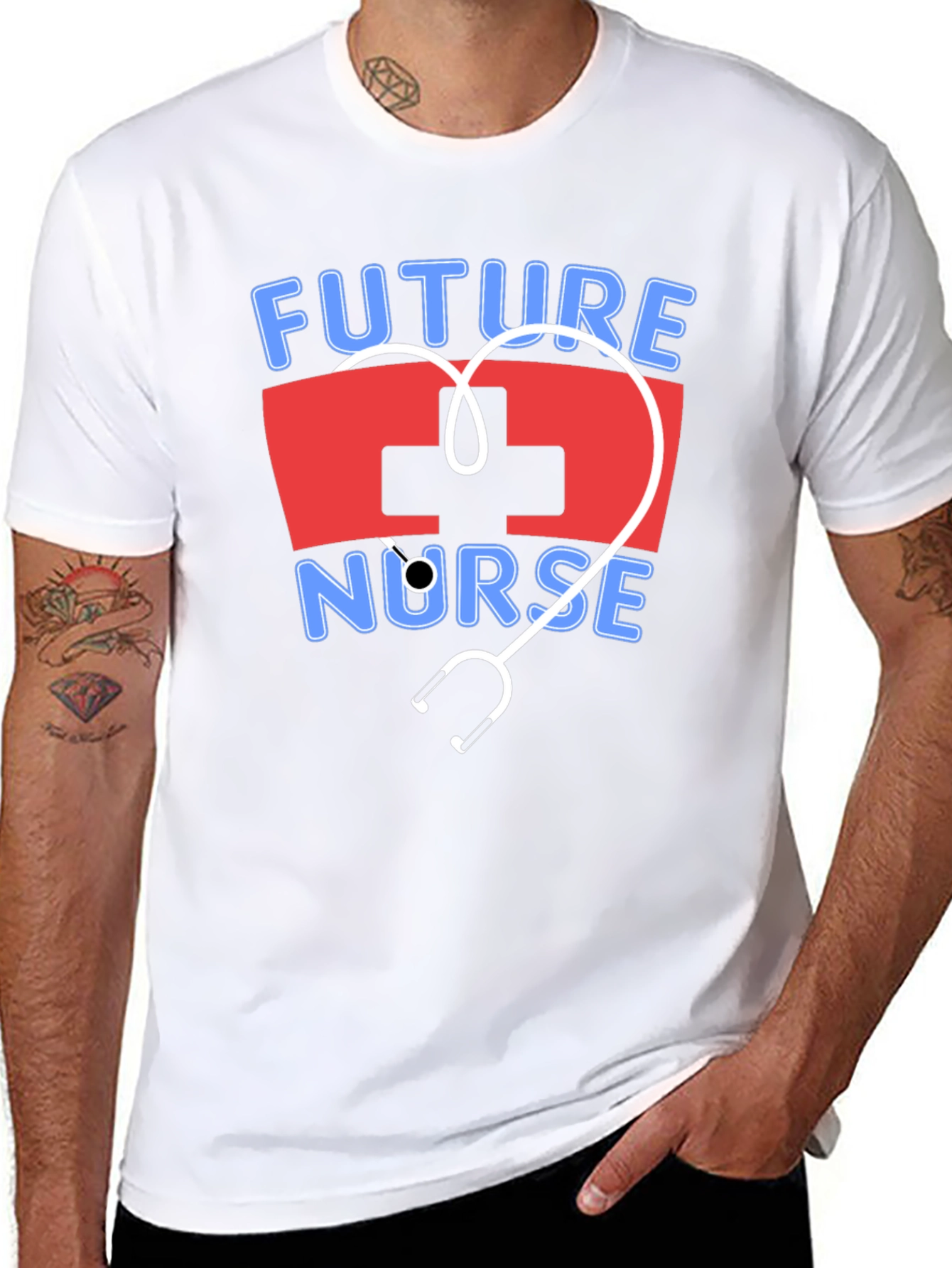 Future Nurse T-Shirt - Stethoscope Heart Design