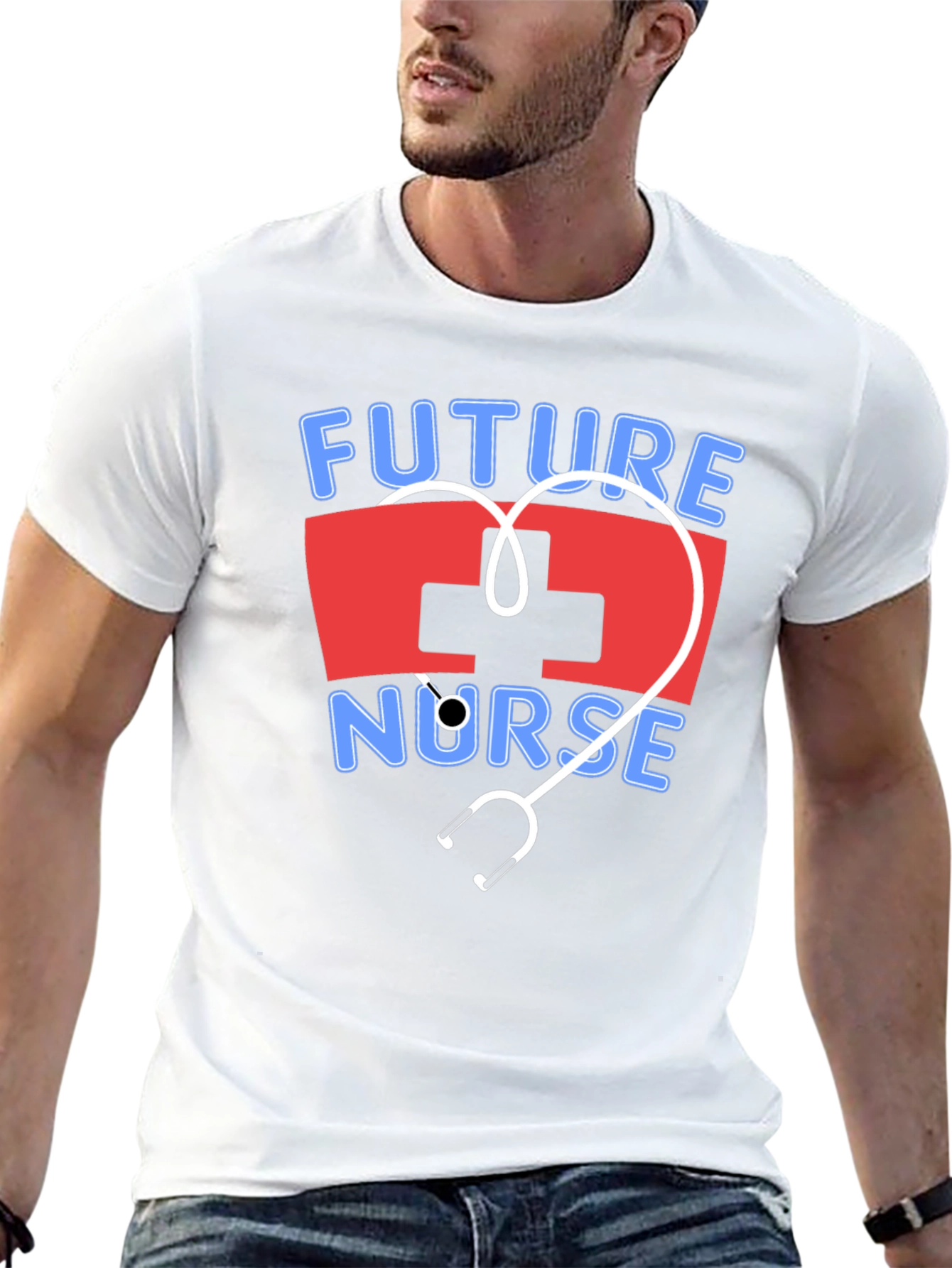 Future Nurse T-Shirt - Stethoscope Heart Design