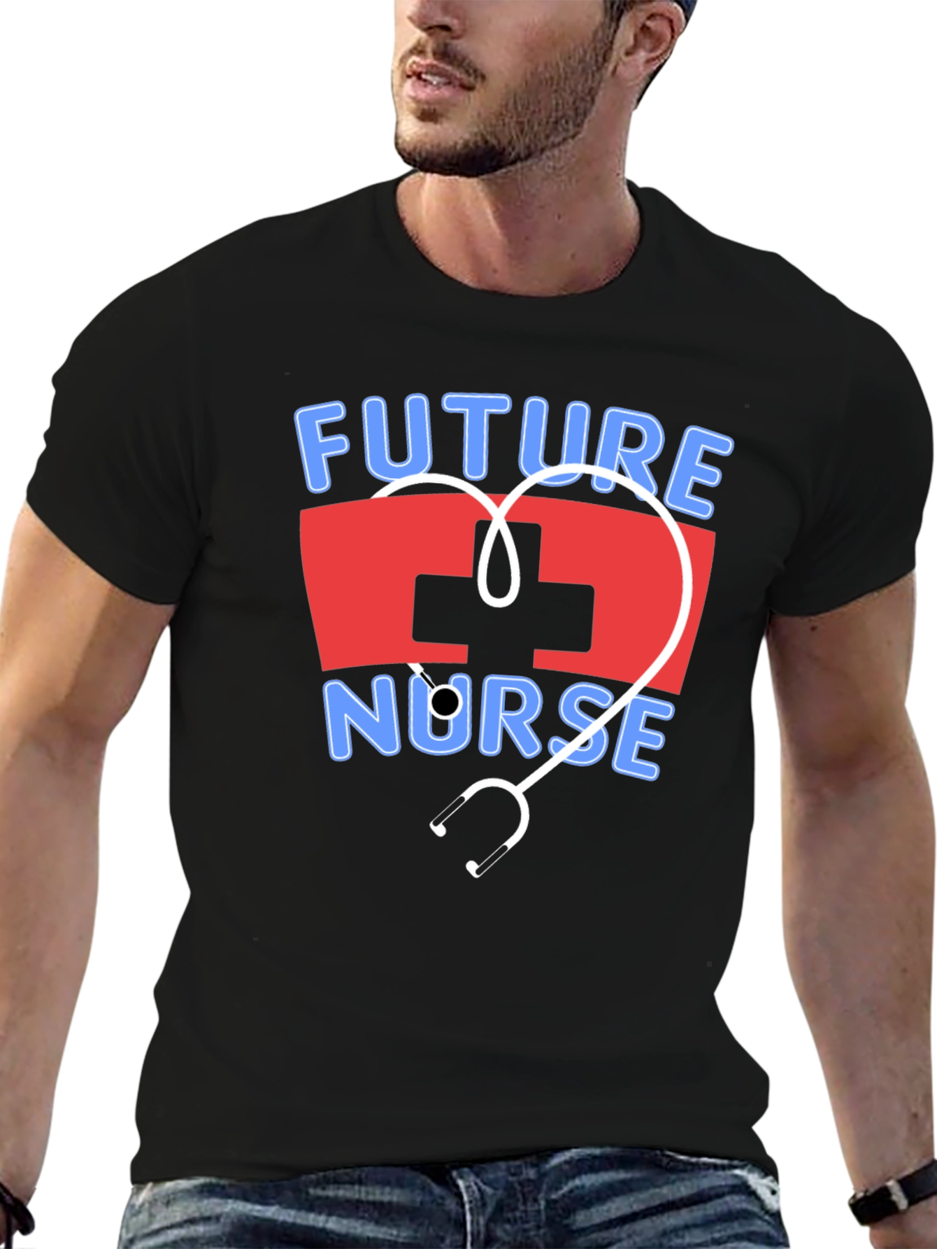 Future Nurse T-Shirt - Stethoscope Heart Design